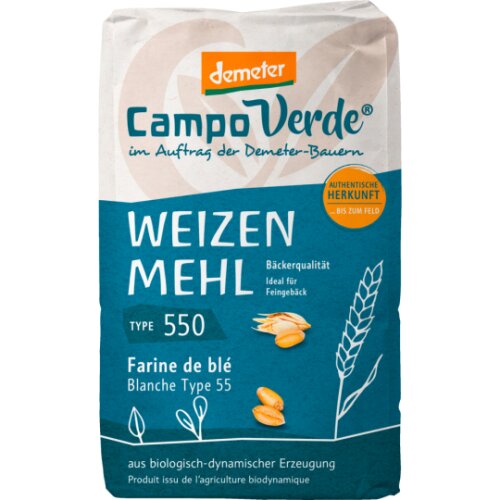 Demeter Campo Verde Weizenmehl T550 1kg