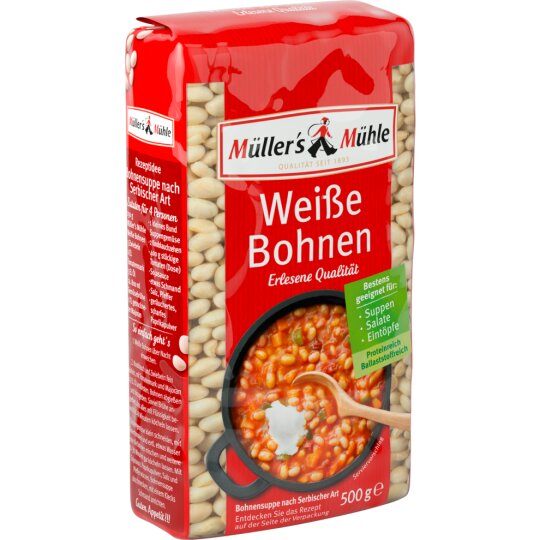 Müllers Mühle Weiße Bohnen 500g LebensmittelVersand.eu Lebensmit