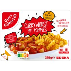 Gut & Günstig Currywurst mit Pommes 350g