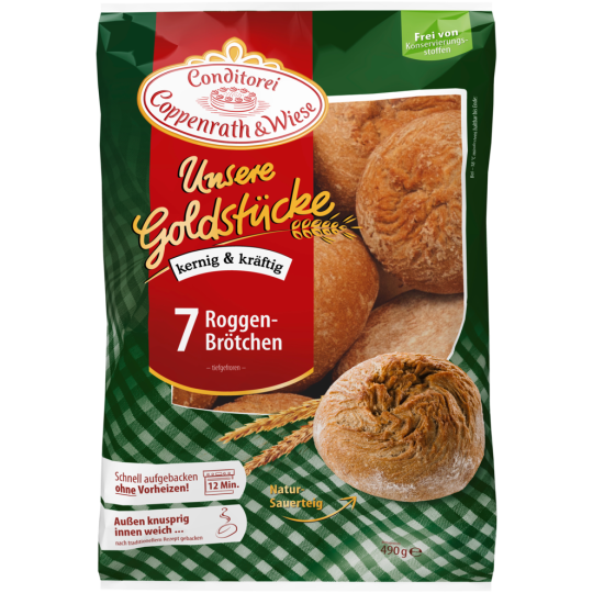 Coppenrath & Wiese Unsere Goldstücke Roggen Brötchen 490g