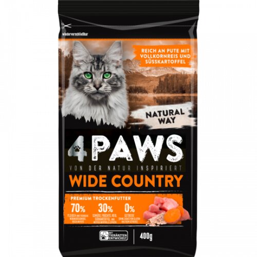 4Paws Cat w.country Pute 400g
