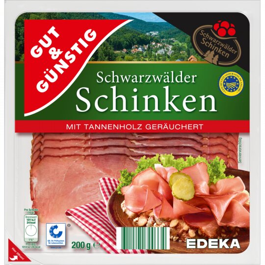 Gut & Günstig Schwarzwälder Schinken 200g QS