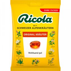 Ricola Kräuter Original Hustenbonbons ohne Zucker...