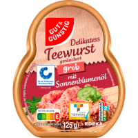 Gut & Günstig Teewurst grob Becher 125g QS