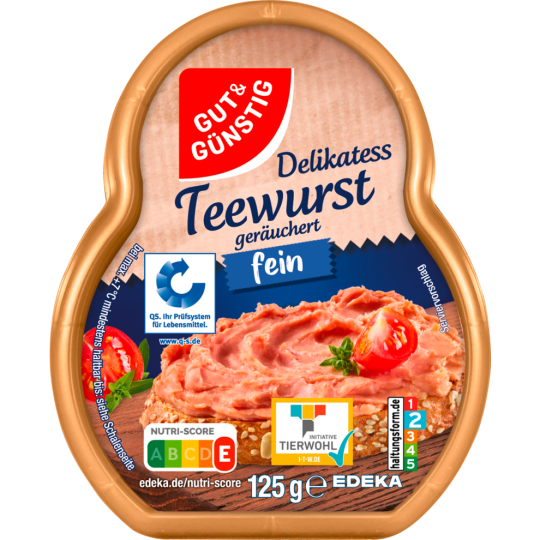 Gut & Günstig Teewurst fein Becher 125g QS