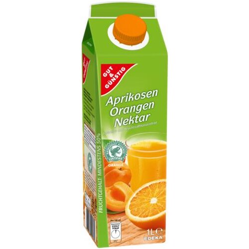 Aprikose-Orange Nektar 50% 1l