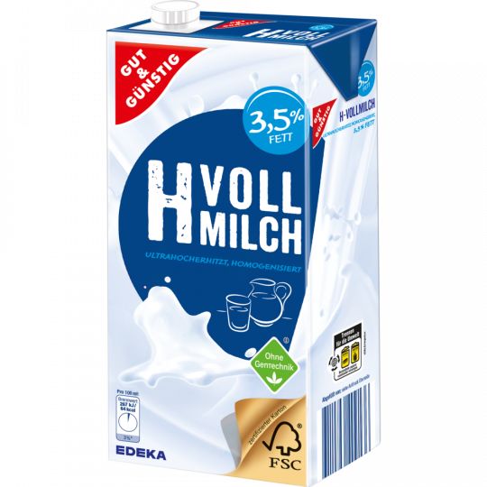 Gut & Günstig H-Milch 3,5% 1l