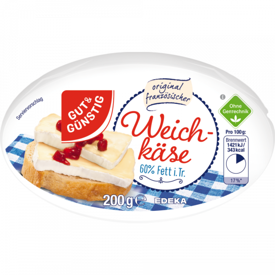 Gut & Günstig Weichkäse 60% 200g