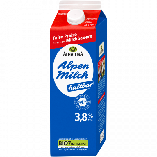 Bio Alnatura Haltbare Alpenmilch 3,8% 1l