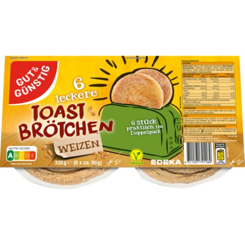Gut & Günstig Weizentoastbrötchen 335g