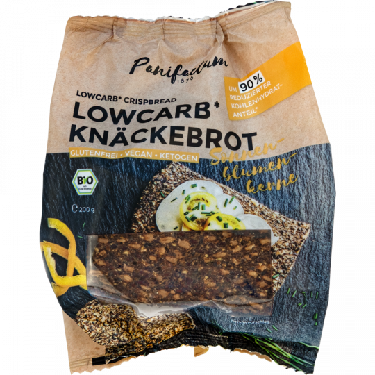 Bio Panifactum Lowcarb Knäckebrot Crunchy Sonnenblumenkerne 200g
