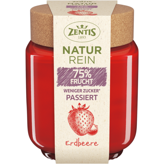 Naturrein 75% Fruchtaufstrich Erdbeere passiert 200g