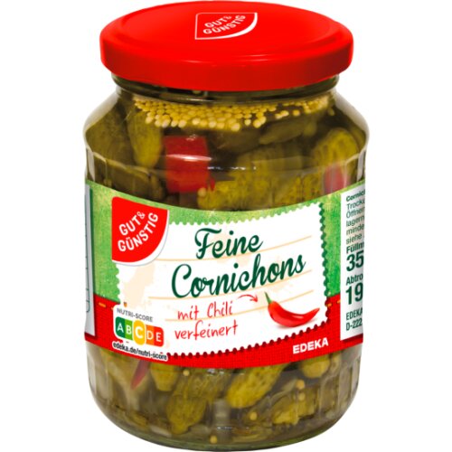 GUT&GÜNSTIG Cornichons mit Chili 350g