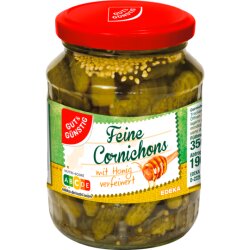 Gut & Günstig Cornichons mit Honig 350g