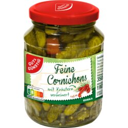 Gut & Günstig Cornichons mit Kräutern 350g
