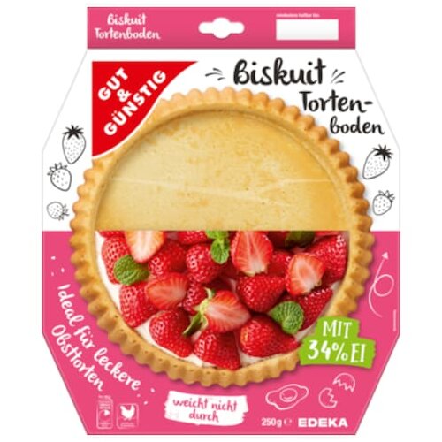 Gut & Günstig Biskuit Tortenboden 250g