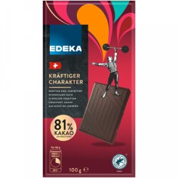 EDEKA Schweizer Edel-Zartbitterschokolade 81% 100g