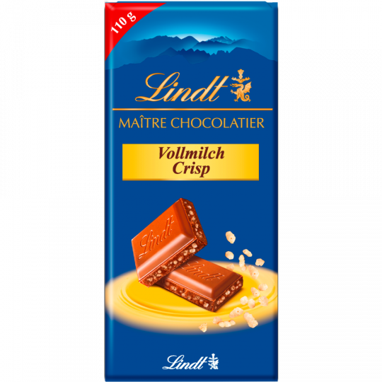 Lindt Tafel Vollmilch Crisp 110g