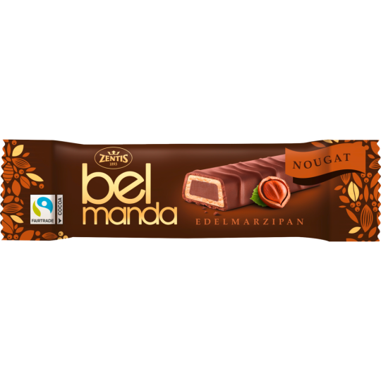 Zentis Belmanda Edel-Marzipan Riegel Nougat 40g