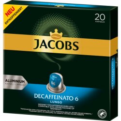 Jacobs Kaffee Kapseln Lungo 6 Decaffeinato 20ST 104g