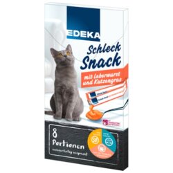 EDEKA Schleck-Snack Leberwurst mit Katzengras 8x15g