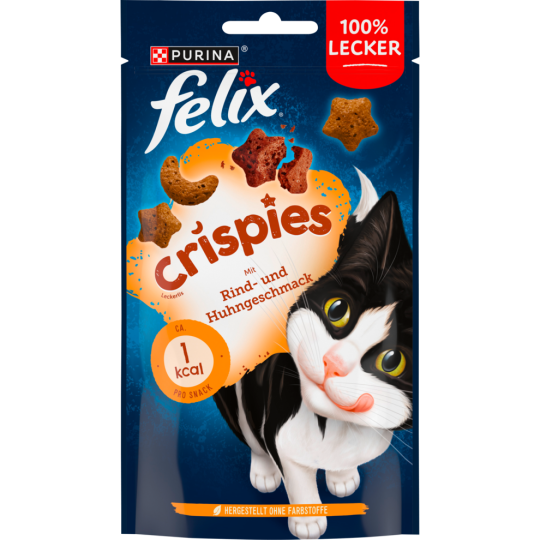 Felix Crispies mit Rind&Huhngeschmack Katzensnacks 45g