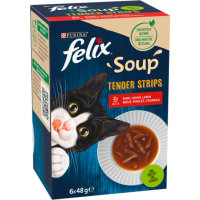 Felix Soup Tender Strips Land 6x48g