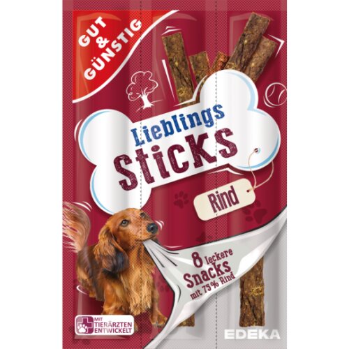 Gut & Günstig Lieblingssticks mit Rind 8x11g