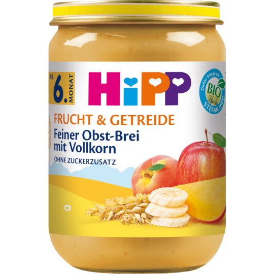 Bio Hipp Feiner Obst-Brei mit Vollkorn ab 6.Monat 190g