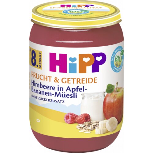 Bio Hipp Himbeere in Apfel-Bananen-Müesli ab 8.Monat 190g