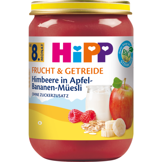 Bio Hipp Himbeere in Apfel-Bananen-Müesli ab 8.Monat 190g