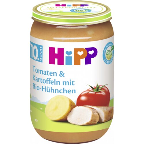 Bio Hipp Menü Tomaten und Kartoffeln mit Hühnchen ab 10. Monat 220g