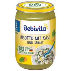 Bio Bebivita Menü Risotto mit Käse und Spinat...
