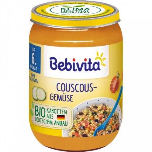 Bio Bebivita Menü Couscous-Gemüse ab dem 6.Monat 190g