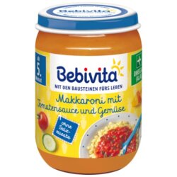 Bio Bebivita Menü Makkaroni mit Tomatensauce und...