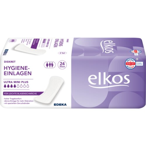 EDEKA elkos Hygiene-Einlagen Ultra Mini Plus 24ST