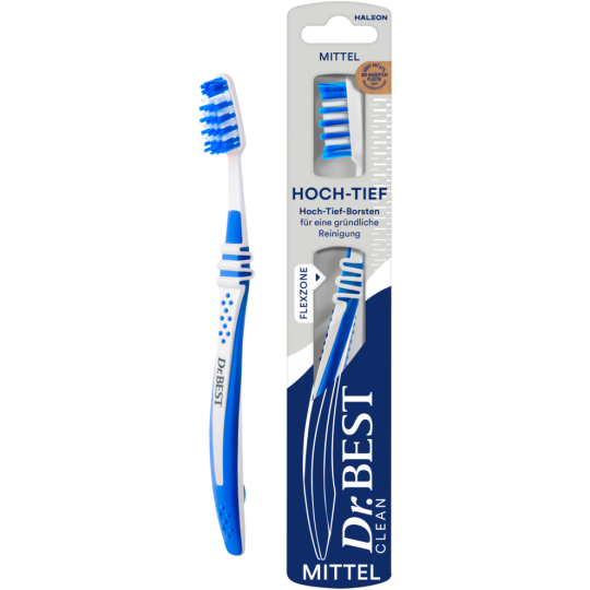 Dr.Best Zahnbürste Classic Hoch-Tief mittel