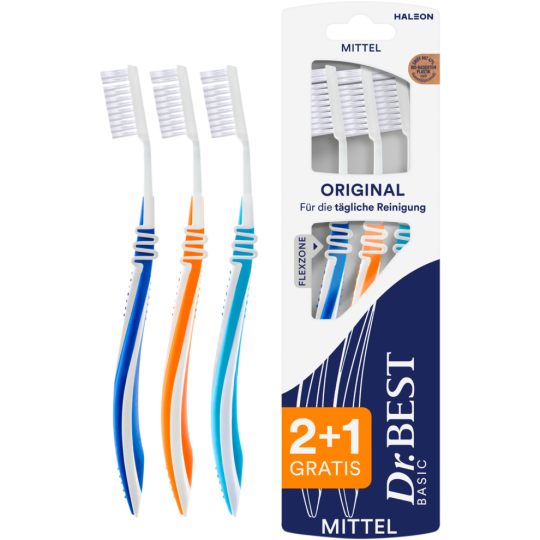 Dr.Best Zahnbürste Classic mittel 2+1ST