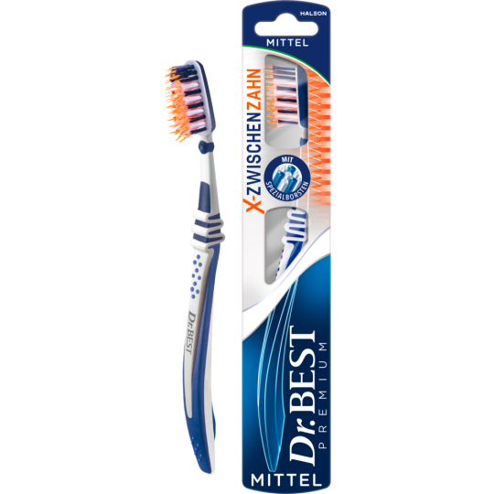 Dr.Best Premium Zahnbürste X-Zwischenzahn mittel