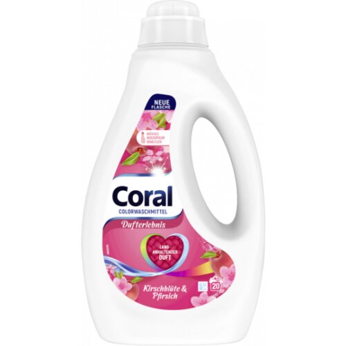 Coral Waschmittel flüssig Kirschblüte&Pfirsich 20WL 1l