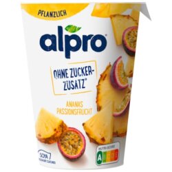 Alpro Soja mehr Frucht ohne Zuckerzusatz Ananas-Passion 400g