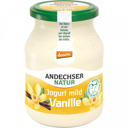 Demeter Andechser Natur Joghurt mild Vanille 3,8% 500g MW