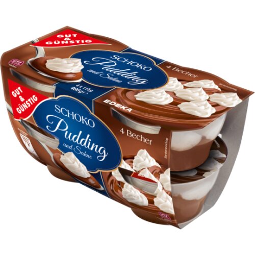 Gut & Günstig Schokopudding mit Sahne 4x115g