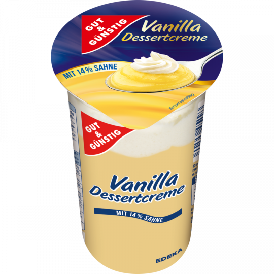 GUT & GÜNSTIG Dessertcreme Vanille mit Sahne 200g