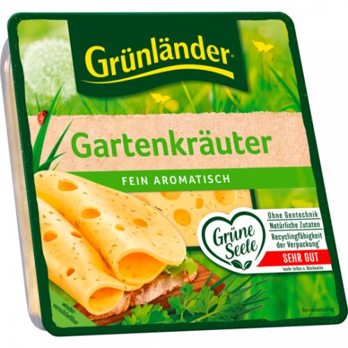 Grünländer Scheiben Gartenkräuter 48% Vollfettstufe 120g