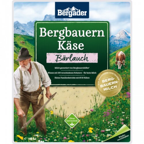 Bergader Bergbauern Käse Bärlauch 48% Vollfettstufe 150g