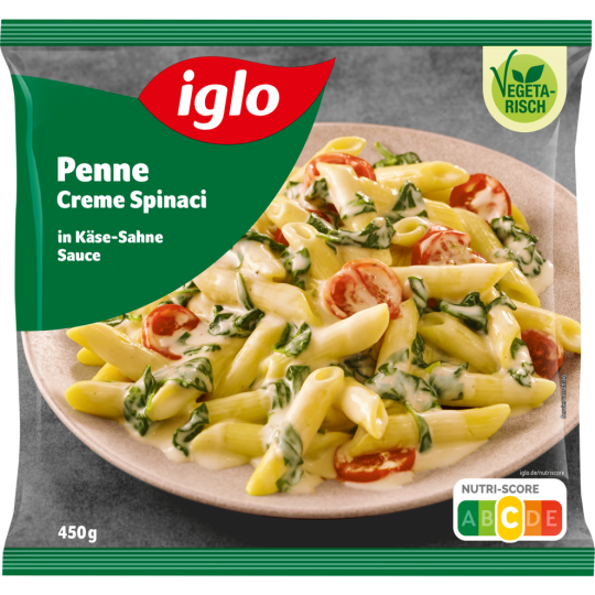 Iglo Penne con Spinaci e Pomodori 450g
