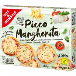 GUT&GÜNSTIG Mini Pizza Margherita 12x30g
