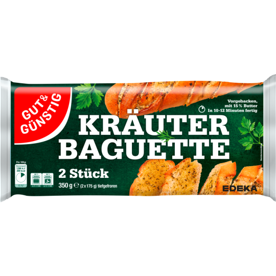 Gut & Günstig Kräuterbutterbaguette 2ST 350g
