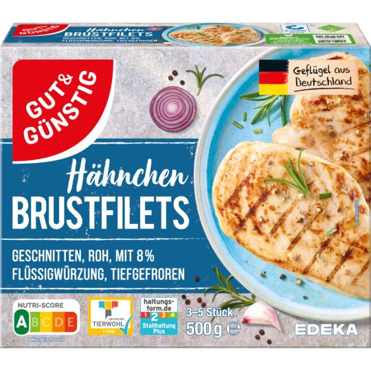 Gut & Günstig Hähnchenbrustfilet unpaniert 500g  QS